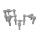 Lot de 4 bougeoirs Nagel blanc