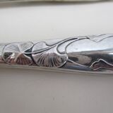 serving forks silver handles germany origin -box of- 4 art nouveau