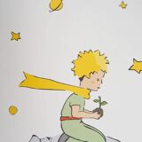 Antoine de Saint-Exupéry: Ecology, The Little Prince plants a tree, lithograph