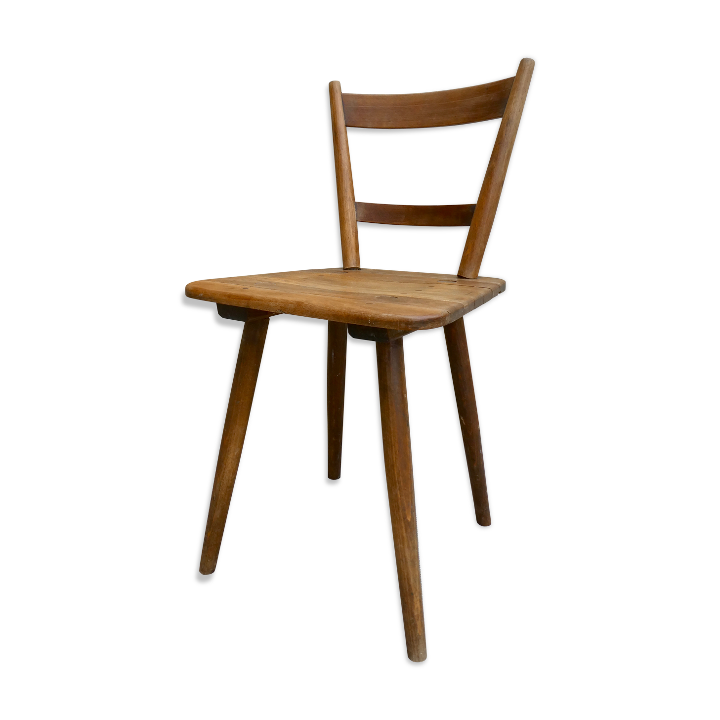 Chaise en bois massif Adolf Schneck de 1947