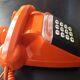 Old vintage orange phone s63 socotel