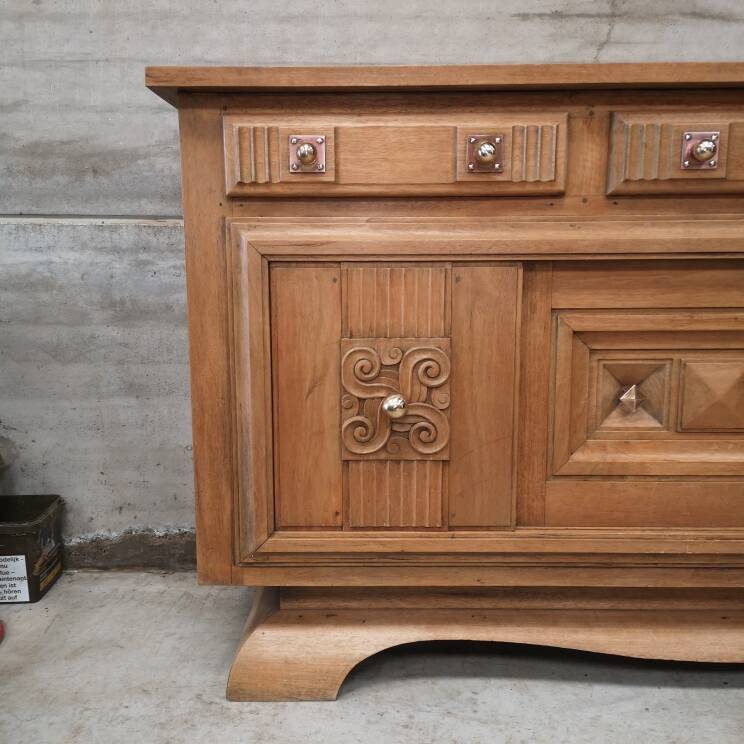 Sideboard buffet oak charles dudouyt art deco 1940