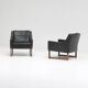 Pair of leather armchairs by Rudolf Bernd Glatzel for Kill International 1960