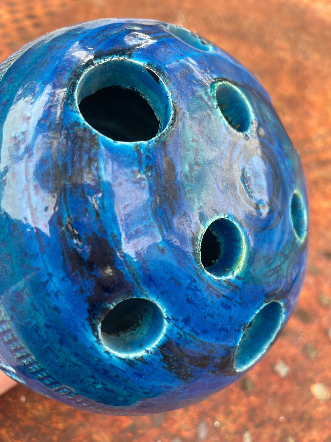 Vase ball pique flowers Aldo Londi