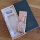 Vintage gas lighter Zaima Castaly – Guilloché gold metal (with box)