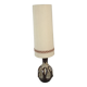 Brown ceramic lamp by Besigheimer Leuchten with illuminated base