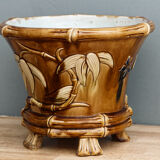 Ancien cache-pot en barbotine