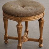 Antique round Gustavian stool, Swedish cabinetmaker, late 18th century.