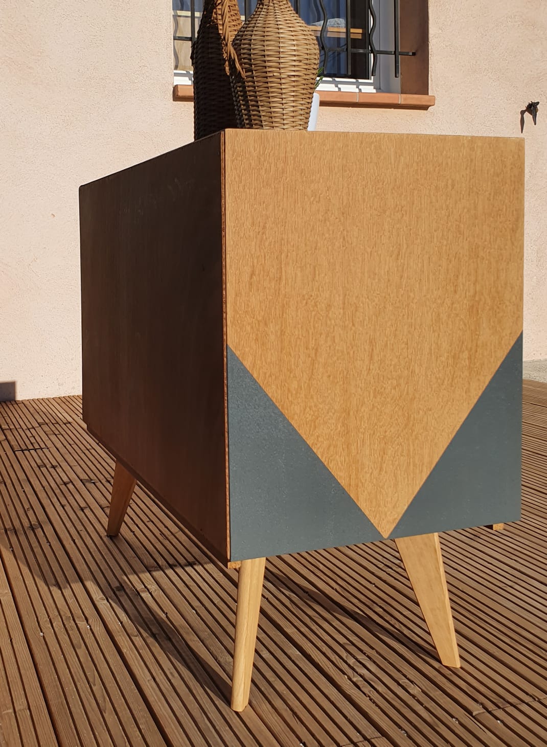 Vintage sideboard with compass feet