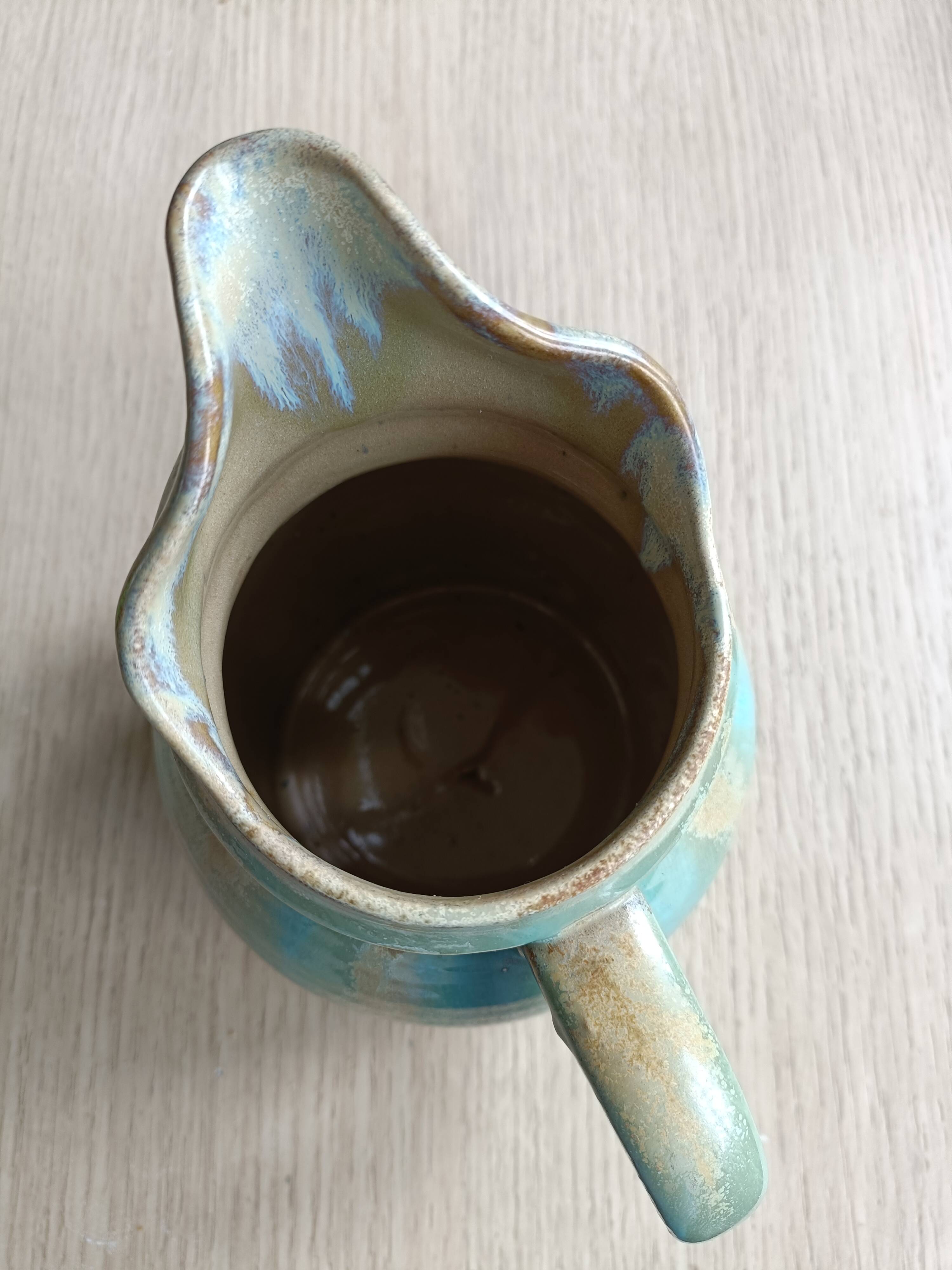 Flamed stoneware pitcher A. Cytère Rambervillers