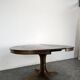 Round teak table with extension