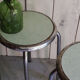 Pair of metal stools and formica 60s