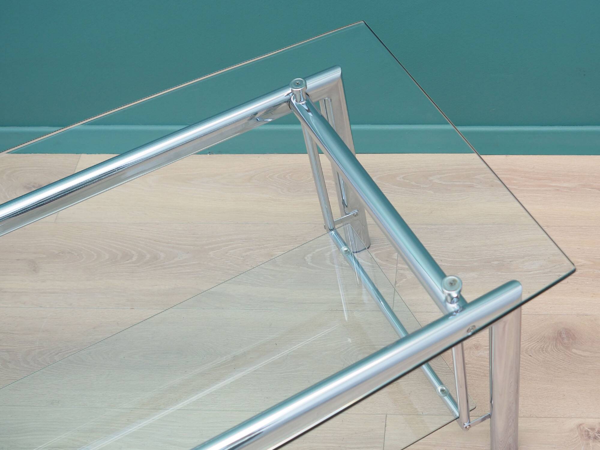 Glass coffee table, Danish design, 1970s, production: Denmark