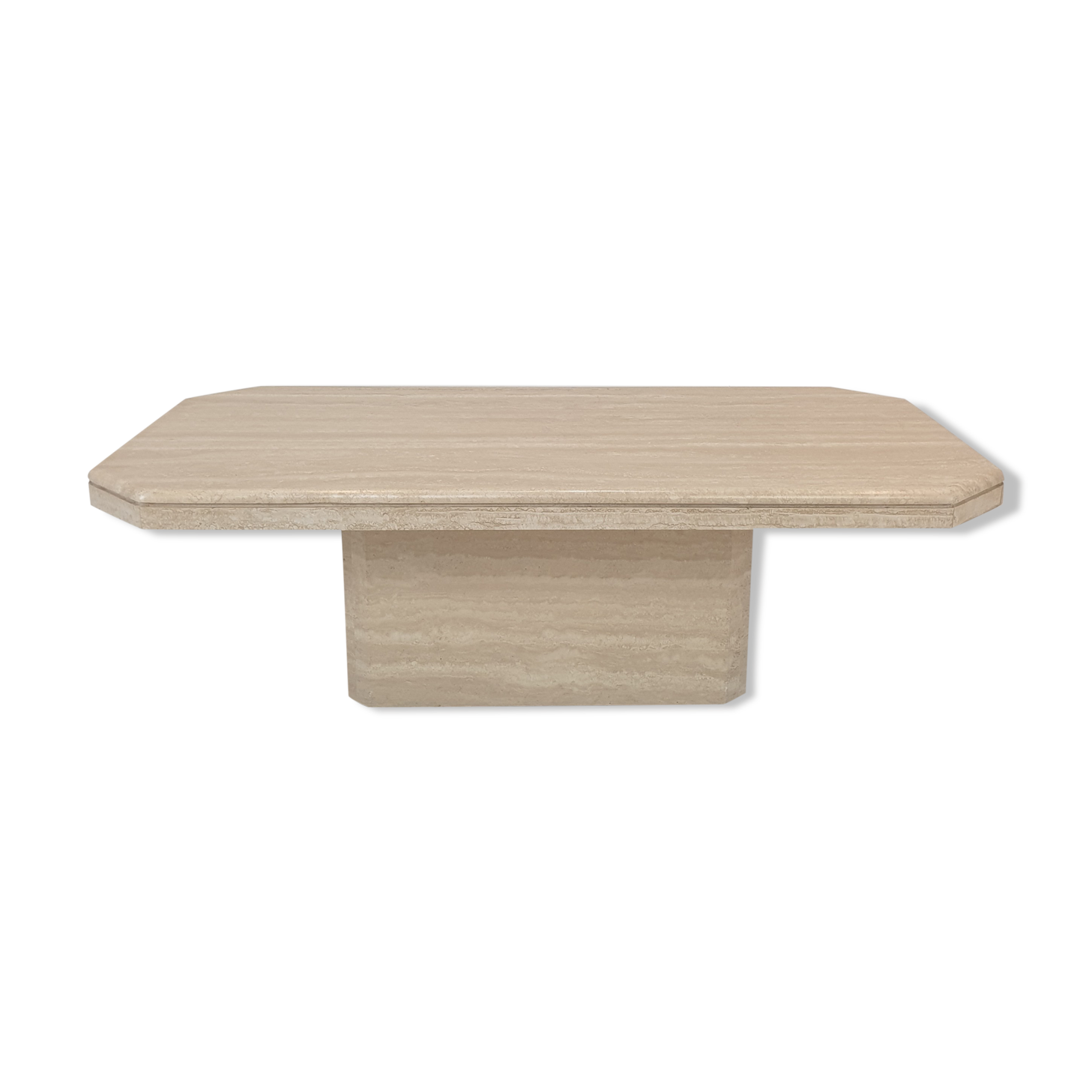 Italian travertine coffee table, 1980's