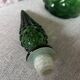 Vintage green glass Italian carafe