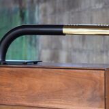 1970s lamp in black metal, brass and chrome Ingo Maurer