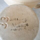 Set of two Village de France stoneware pitchers