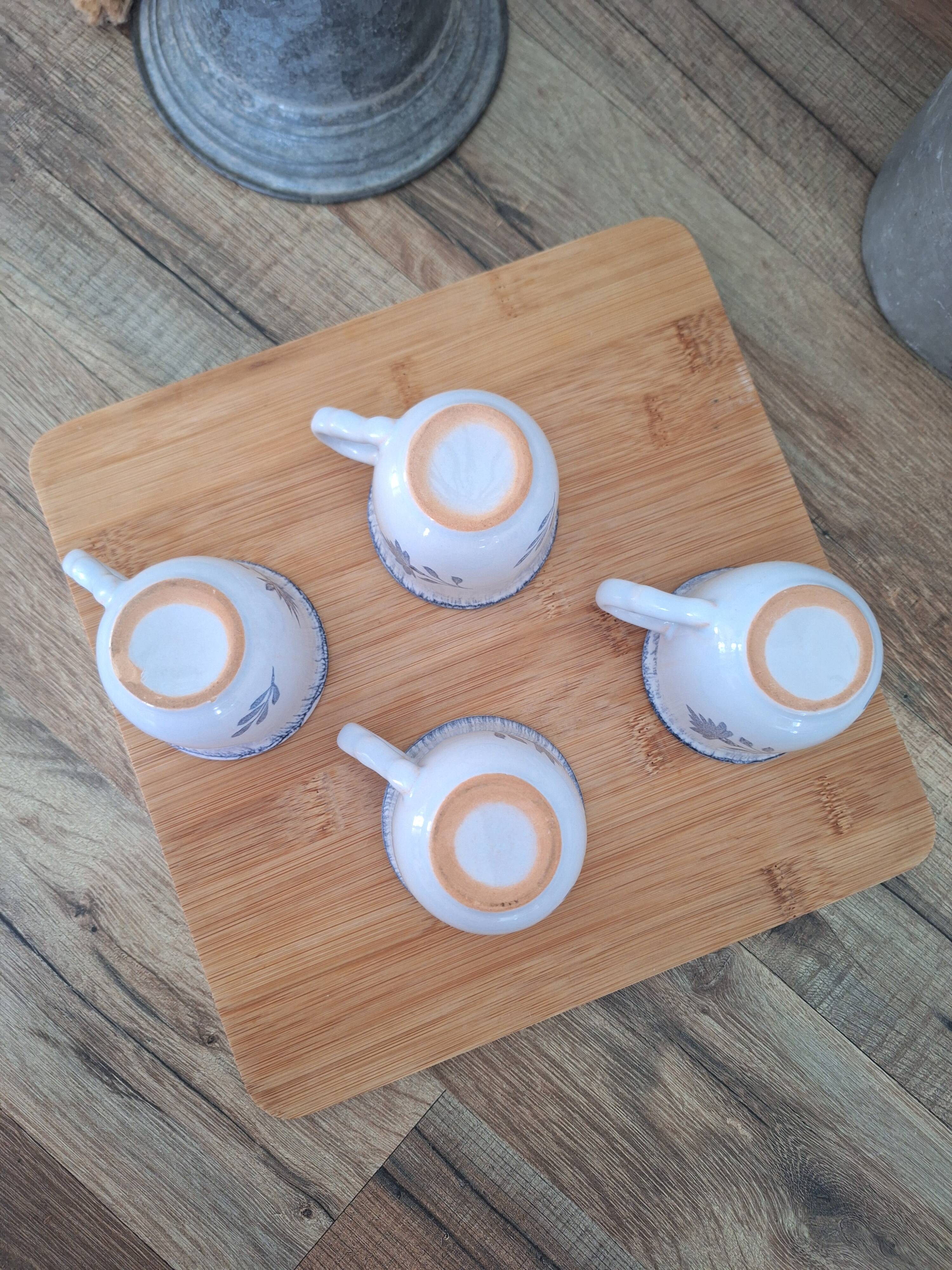 Tasse à café bleu Niderviller 1970 - 1980