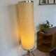 Vintage chrome lamp / floor lamp with its metal-edged shade
