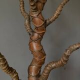 Porte-manteau sculpté en palissandre et corne de cerf du XIXe siècle