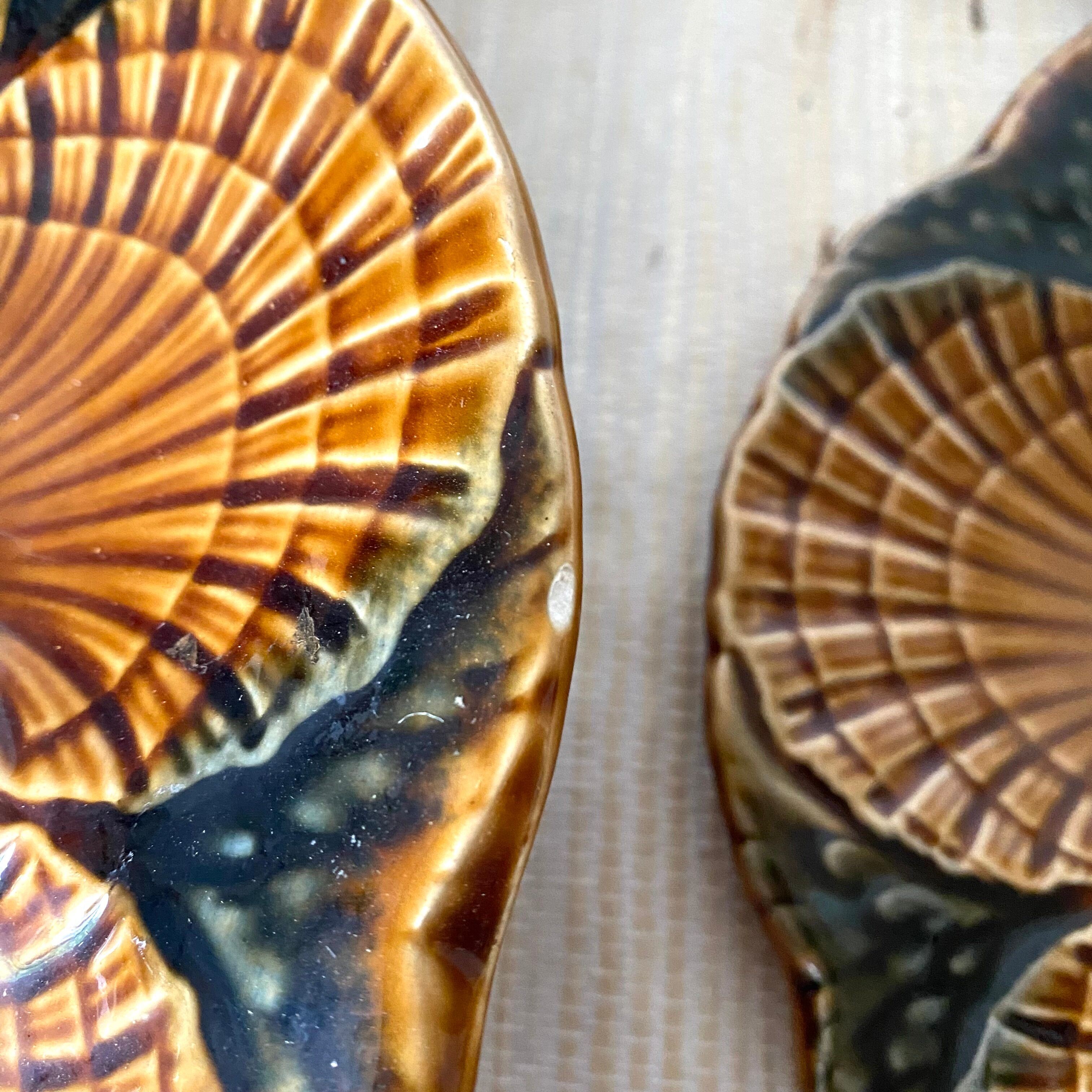 Sarreguemines slurry oyster plates