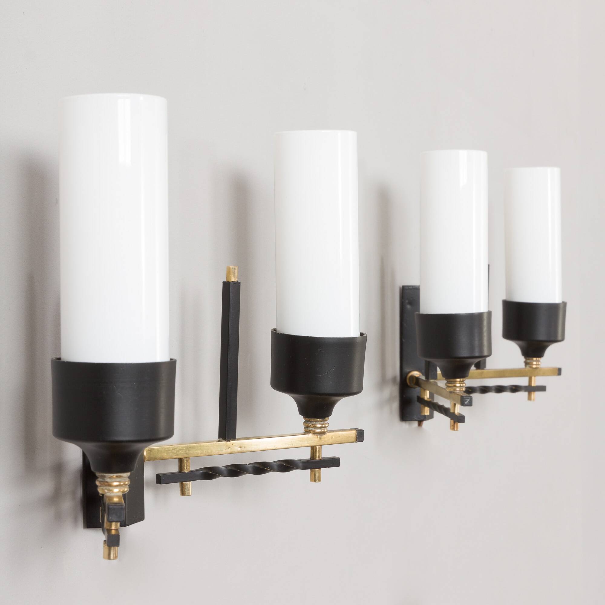 Pair of Italian mid-century wall scones, 1960s