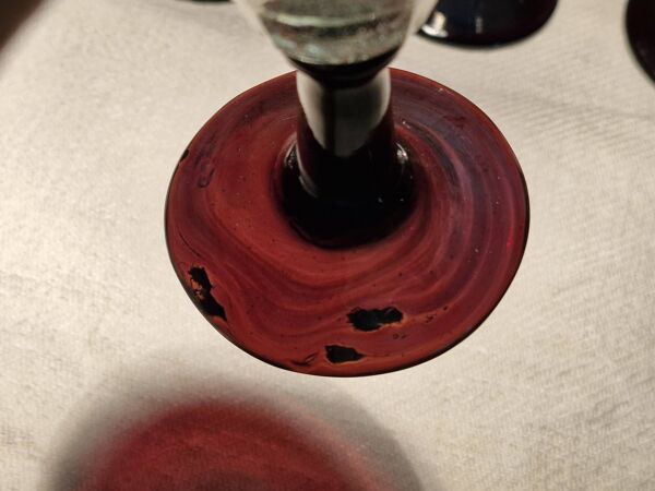 Vintage 8 Verres soufflés, bullés  Biot  - Vin & Eau