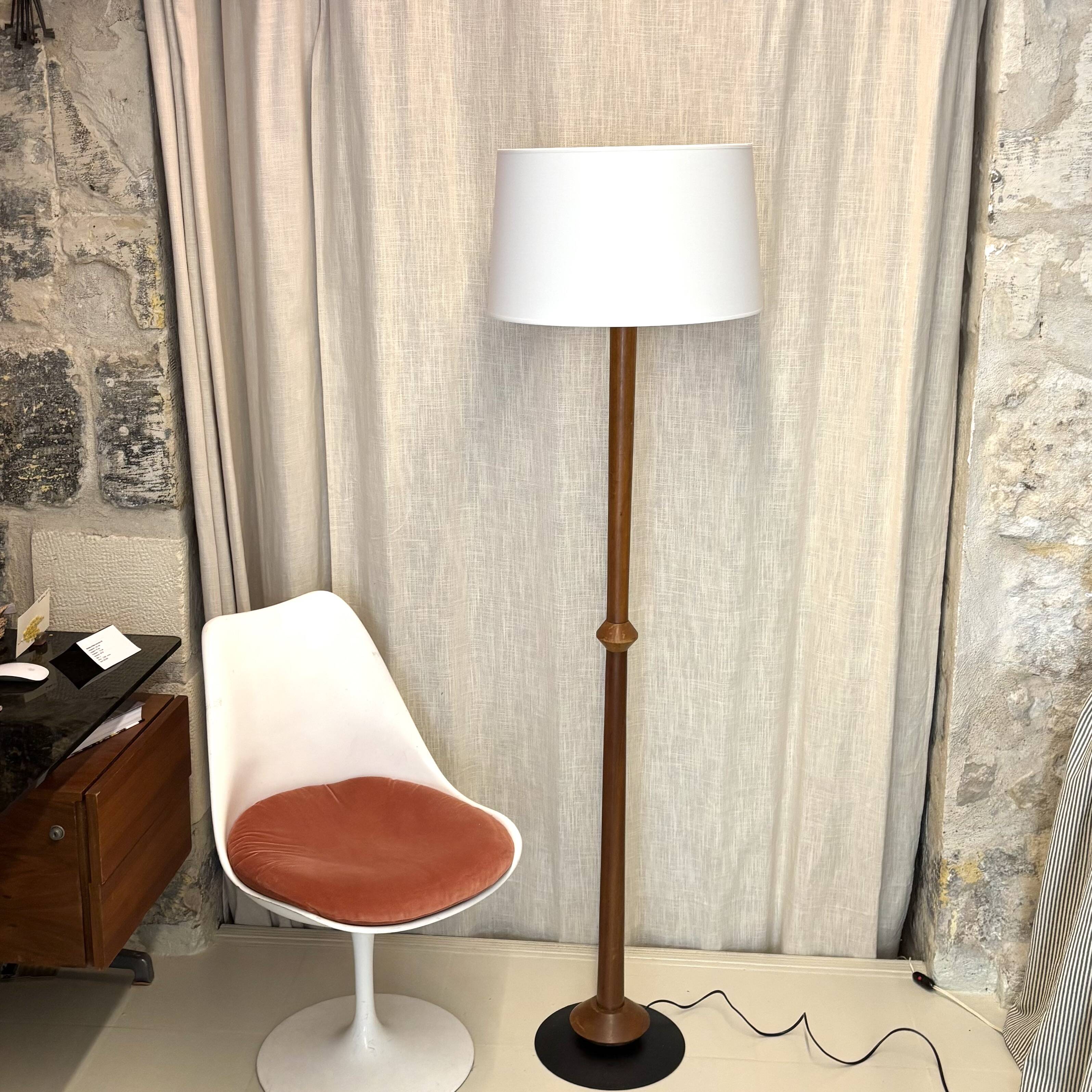 Scandinavian teak floor lamp