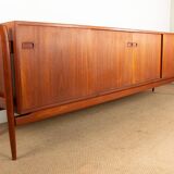 Very Large Danish Sideboard 255 cm in Teak 1960.