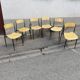 Set de 6 chaises vintage métal et bois