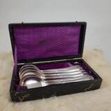 6 silver-plated metal spoons