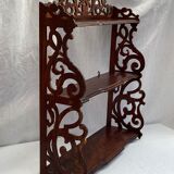 Old wall shelf in worked wood dimension: height -67cm- width --55cm-