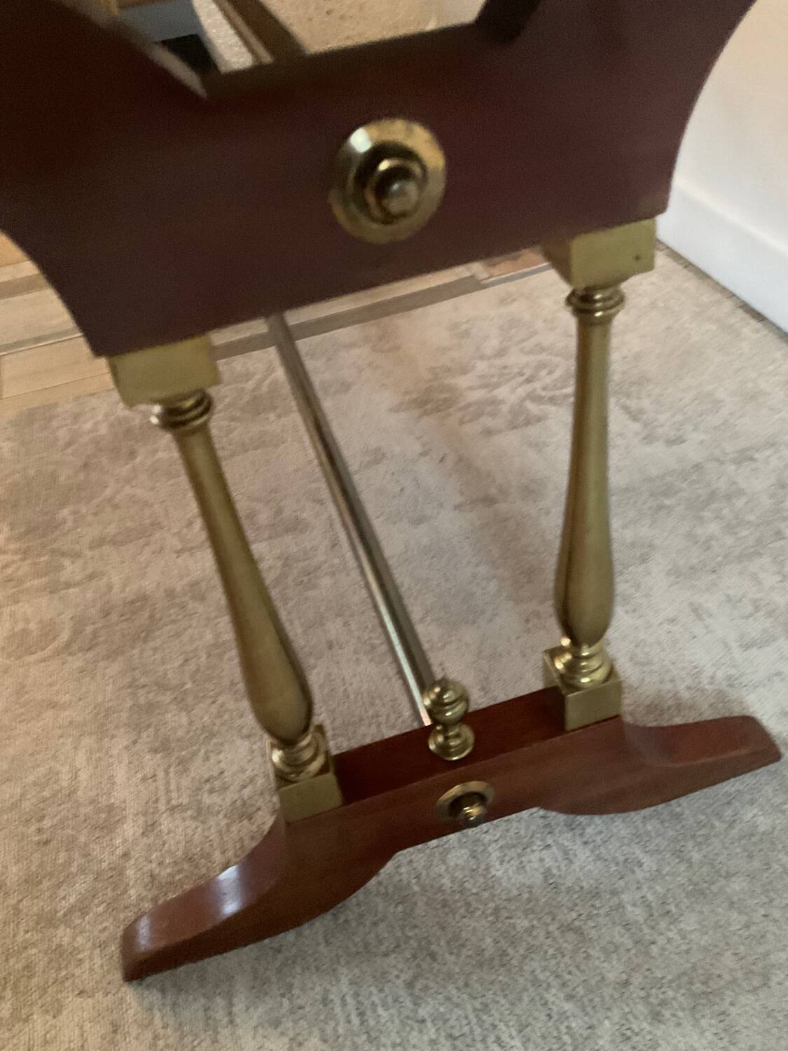 Travertine and wood coffee table from the 60s-70s