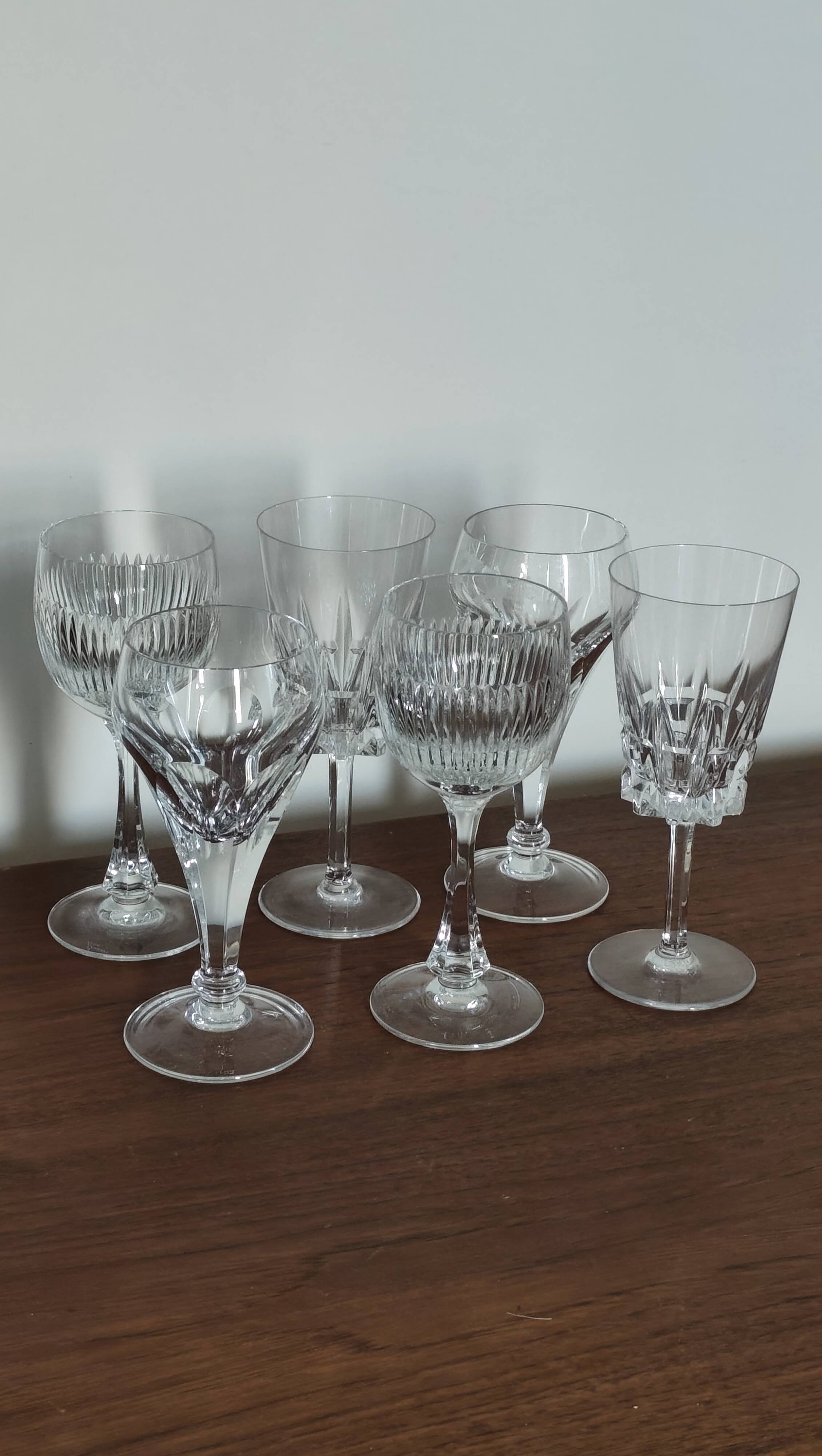 Magnificent mismatched crystal glassware set