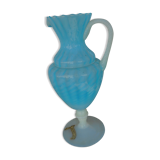 Italian pitcher in blue and white opaline