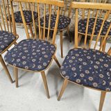 Lot of 6 bistro bar chairs from the 1960s