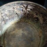 Paire de Cache-pots 19ème Siècle en Cuivre-Laiton Avec Putti en Repoussé