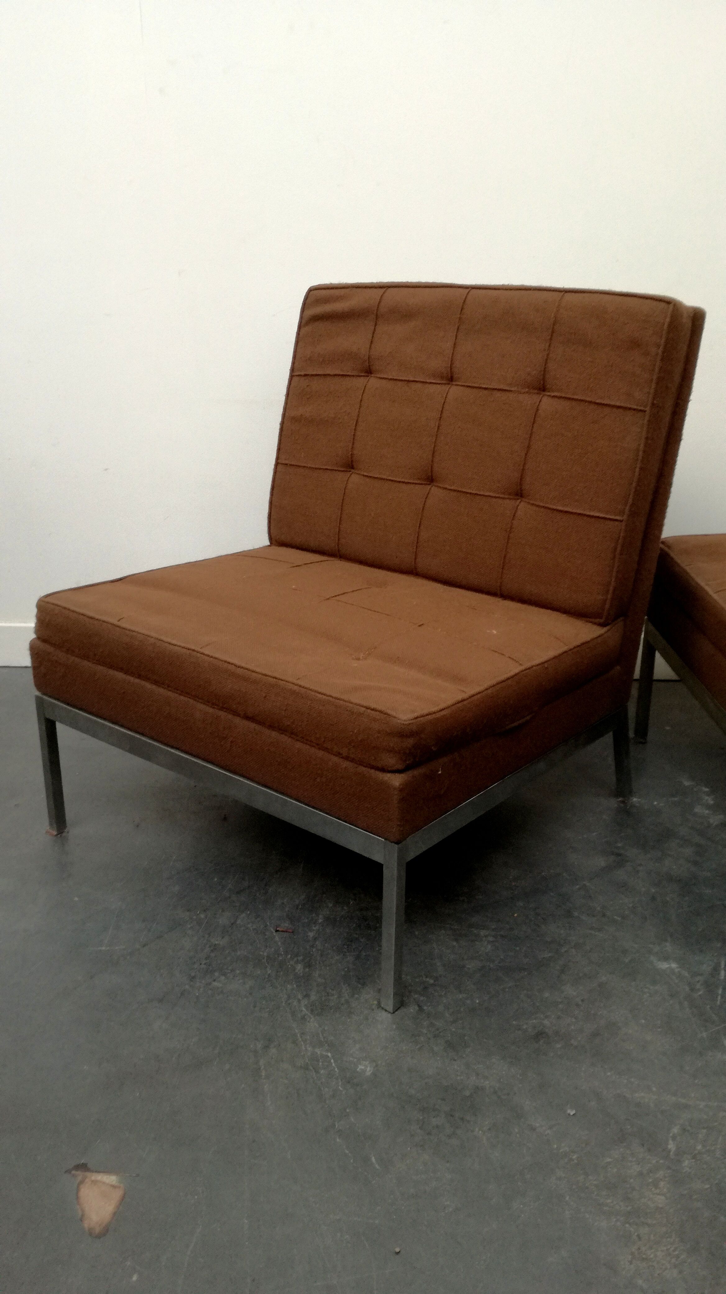 Pair armchairs by Florence Knoll 1960s