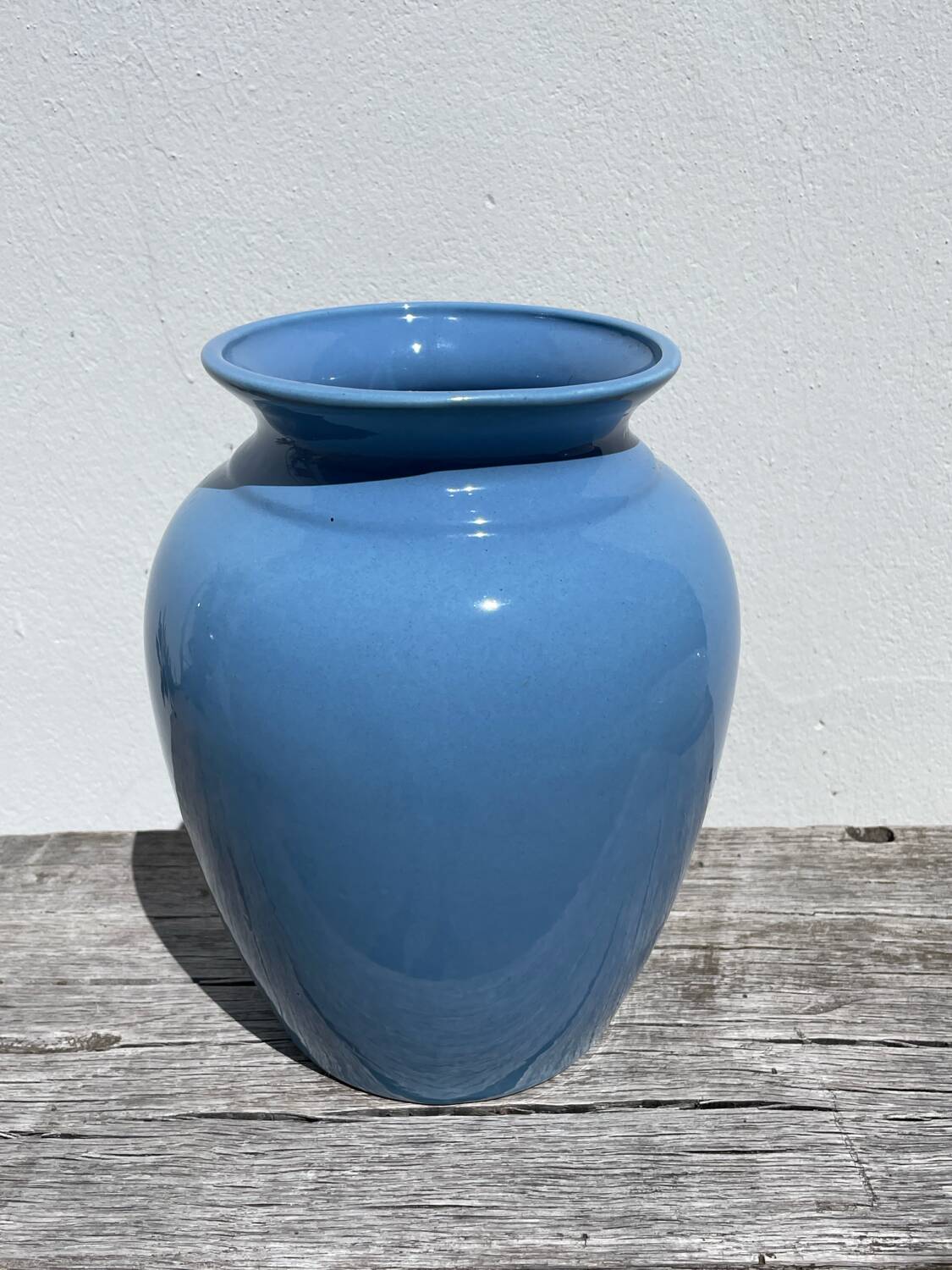 Vase en céramique bleue, 1980