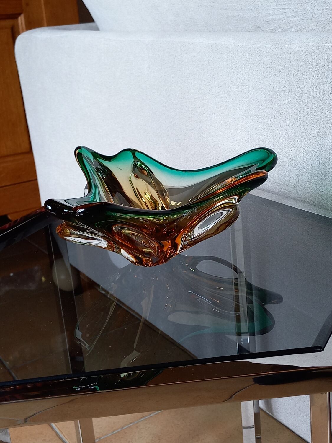 Centerpiece cutter, glass design Murano Sommerso