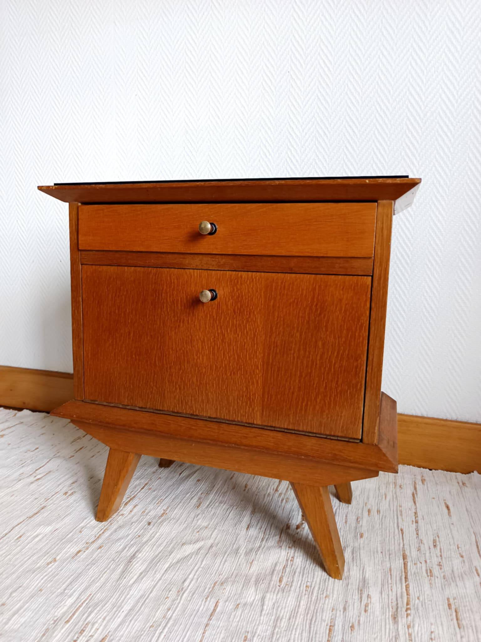Vintage bedside tables from the 1950s.