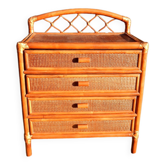 Vintage rattan chest of drawers - Perfect condition