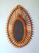 1960s rattan sun mirror