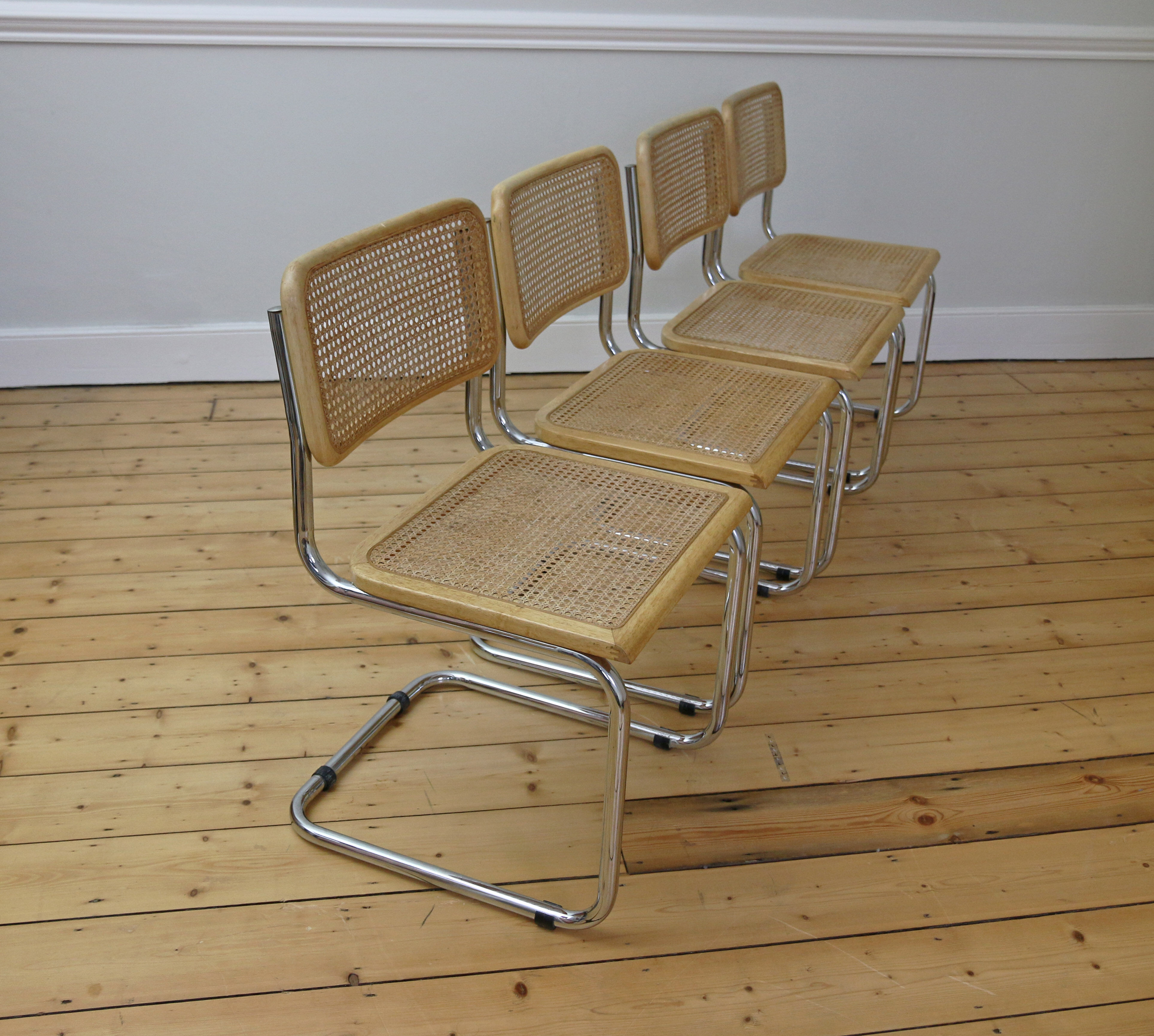Set of 4 cesca chairs Marcel Breuer, 1970s
