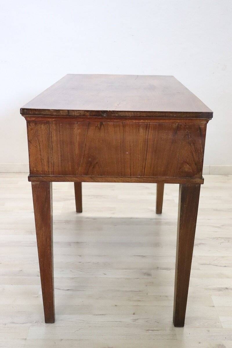 Antique walnut desk, Italy, late 18th century