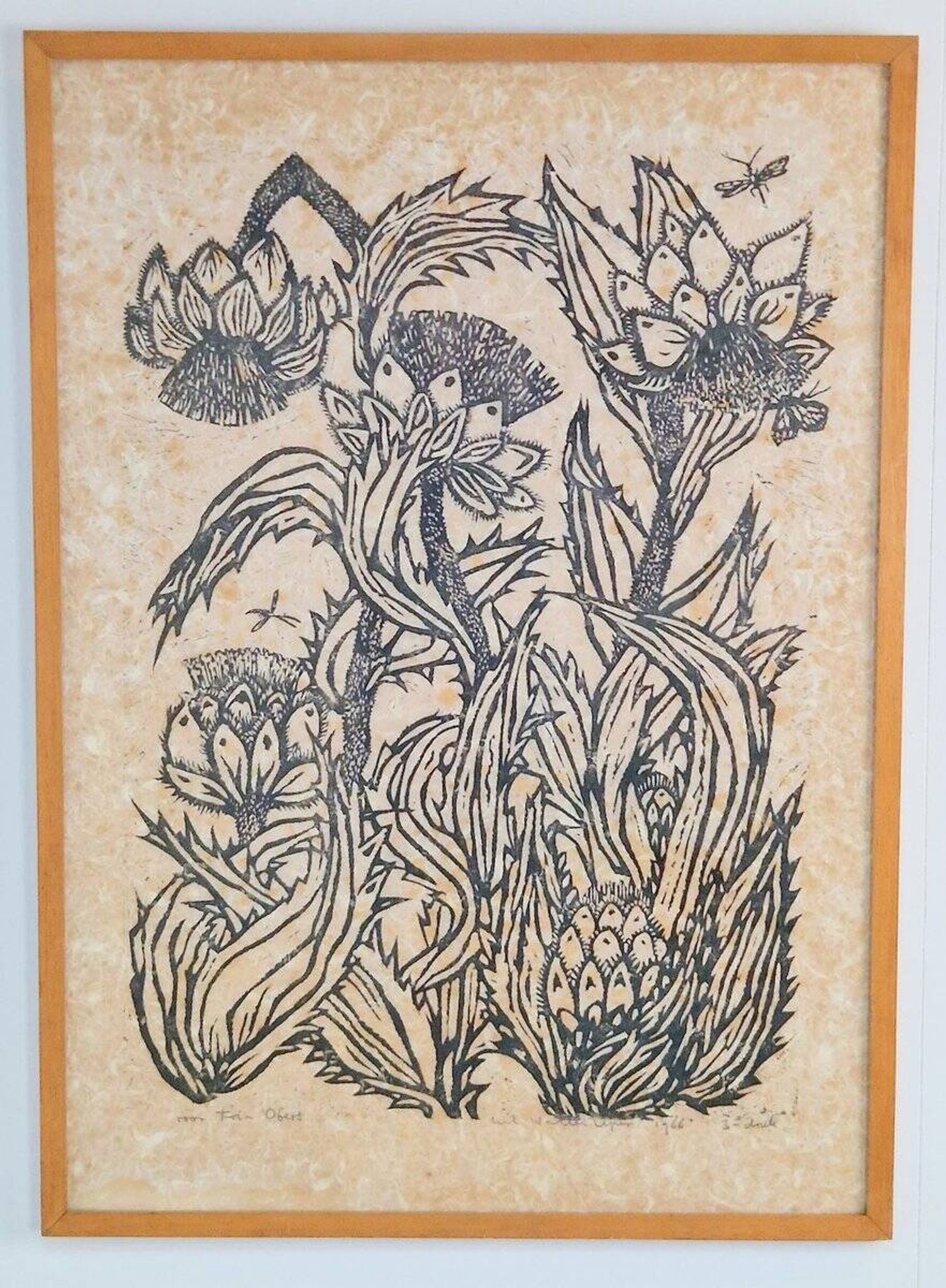 Wil Willerijn, Blackthorn, Etching on Handmade Paper, 1966