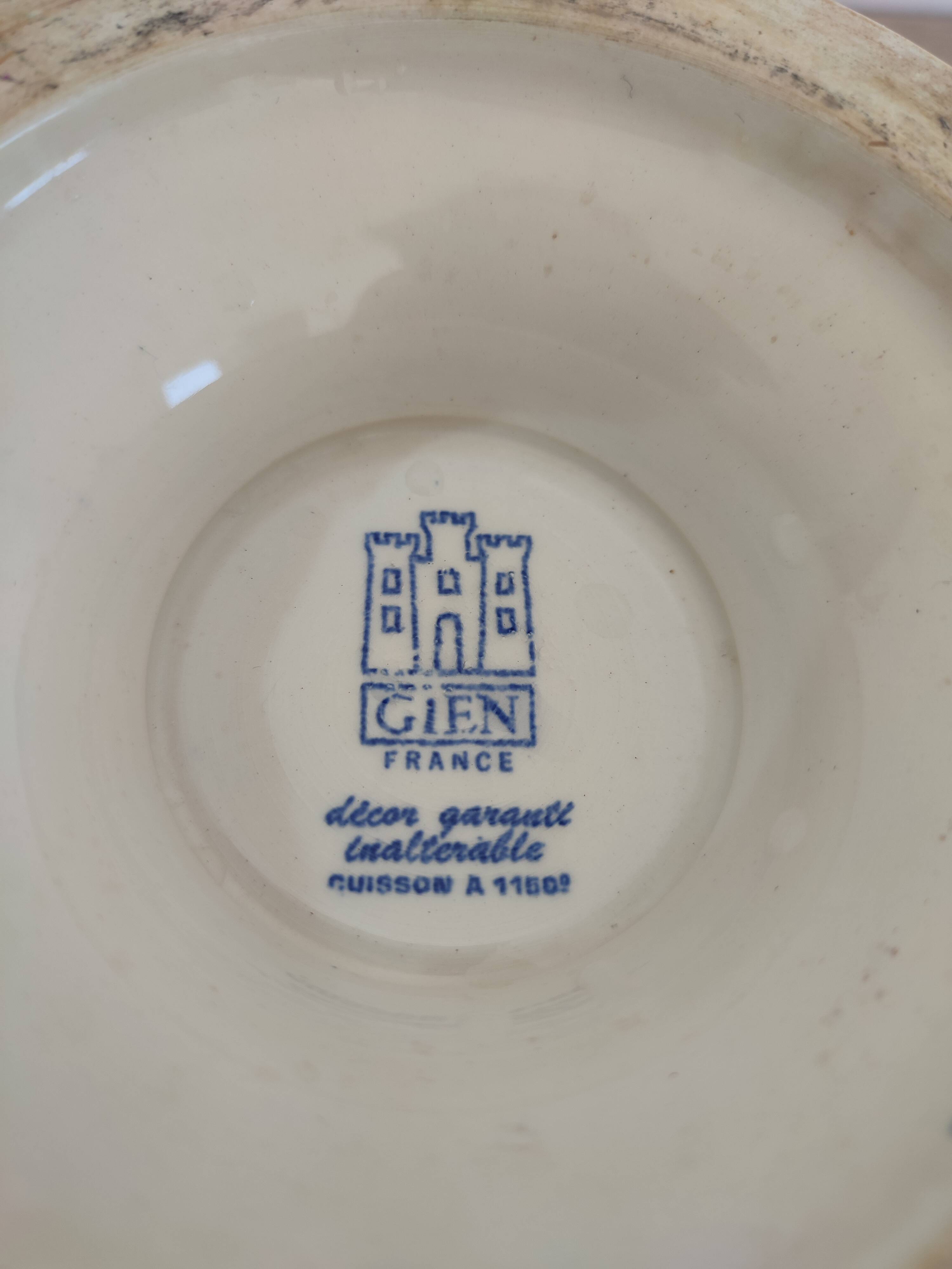 Old Faience Salad Bowl from Gien