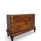 Commode italienne Art déco en ronce de noyer, années 1930