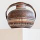 Vintage ceramic vase from the 1960s, hand-painted Italian pottery with two handles, brown tones and decorative pattern by Italica Ars.