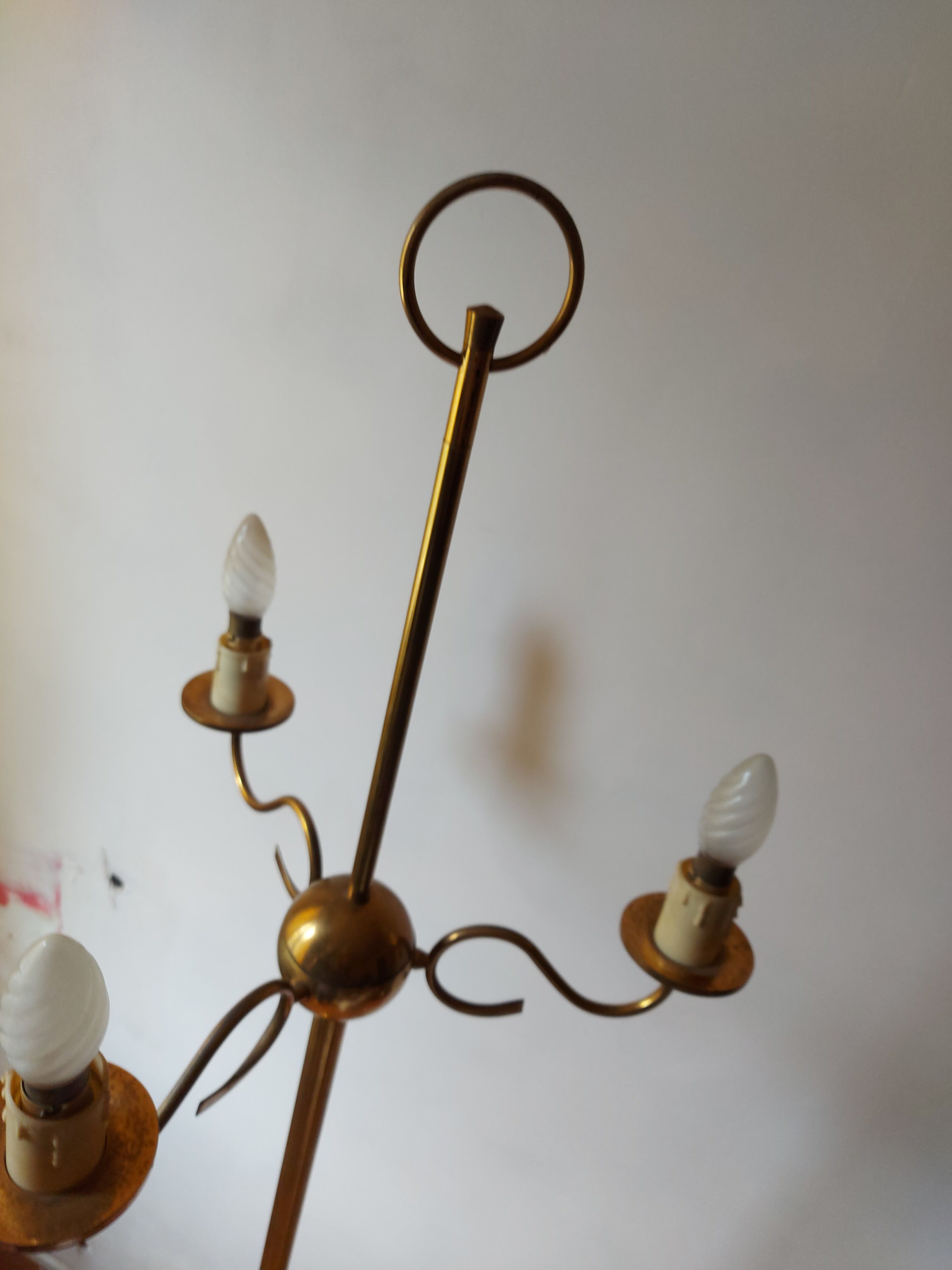 Vintage lamp lamp 3 brass lights